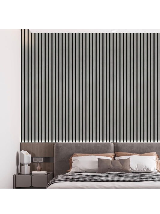 Silver Oak Acoustic Slat Wall Panel – 12.6 in. W × 108.2 in. H