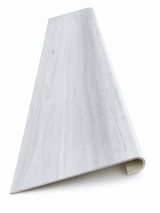 Glacier Oak Stairs Trade.                   Dimensions:     43.0 in × 11.5 in.            Thickness: 5.5mm
