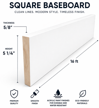 compare product Pine wood Square Baseboard Moulding