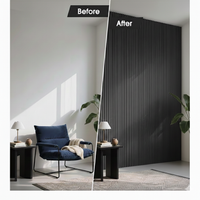 Black Oak  Acoustic Slat Wall Panel – 12.6 in. W × 108.2 in. H