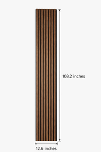 Brown Acoustic Slat Wall Panel – 12.6 in. W × 108.2 in. H