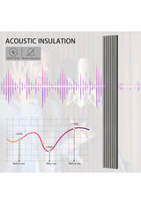 Silver Oak  Acoustic Slat Wall Panel – 12.6 in. W × 108.2 in. H